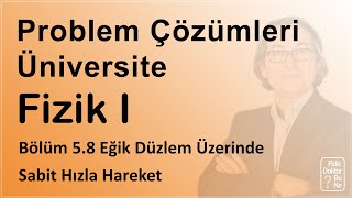 Üniversite Fizik I  Bölüm 58 Eğik Düzlem Üzerinde Sabit Hızla Hareket [upl. by Akehsyt490]