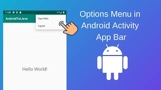 How to Implement menu in Android Activity with Options Menu [upl. by Akenet744]