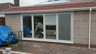 ASS 70 FD Schuco Bifold door installed by Euro Aluminium Ltd [upl. by Harris]