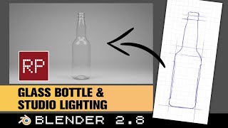 Blender 28 Glass Bottle amp Studio Lighting [upl. by Kamerman]