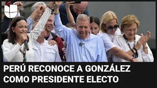 Perú es el primer país en reconocer a Edmundo González como presidente electo de Venezuela [upl. by Eeliak]