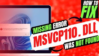 How To Fix MSVCP110dll was Not Found Missing Error ✅Adobe Premiere Pro💻Windows 10117 💻3264 bit [upl. by Oneill]