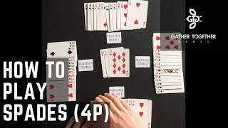 How To Play Spades 4 Player [upl. by Ahkeber]