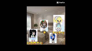 Knock knock whos there 😂 4 silly friends gacha club memetrend [upl. by Emmalee]