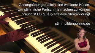 Übungen zum Einsingen 🎵  Folge 1  Gesangsübungen 🎹  Gesangstraining 👍 [upl. by Nibram]