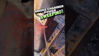 A Chimney Smoke Chamber Cleaning In Action shorts [upl. by Beaufert]