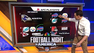 NFL playoff picture Steve Kornacki breaks down AFC NFC playoff brackets  FNIA  NFL on NBC [upl. by Ttevy]