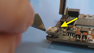 131마이크로5핀USB단자 튼튼하게 납땜하는 방법ㅣHow to firmly solder the micro5pin USB terminal [upl. by Kimmy]