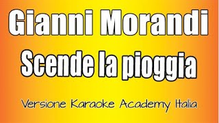 Gianni Morandi  Scende La Pioggia Versione Karaoke Academy Italia [upl. by Eppesiug]