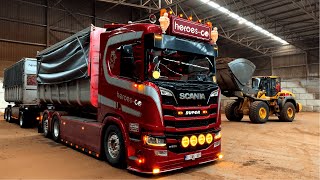 Scania R580 l V8 Sound Open Pipe l Heroes amp Co [upl. by Anjanette]