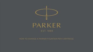 파카 만년필 잉크 카트리지 장착교체 방법｜How to change a Parker fountain pen cartridge [upl. by Ahselyt]