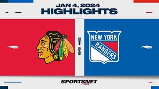 NHL Highlights  Blackhawks vs Rangers  January 4 2024 [upl. by Grenville]