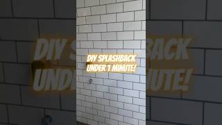 DIY Splashback in under 1 minute  Amazing results DIY tiles tiler makeover [upl. by Ainslie]