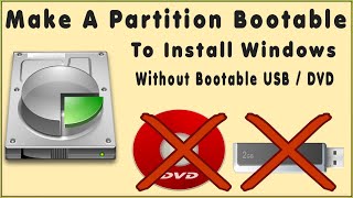 How To Make A Partition Bootable In Windows 1087 To Clean Install Windows 10Windows 8Windows 7 [upl. by Rimas]