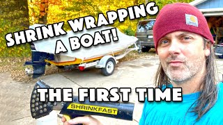 SHRINK WRAPPING a Boat for the FIRST TIME EVER [upl. by Merfe]