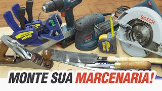 TOP 15 ferramentas para começar uma marcenaria  Sugestão Empoeirados [upl. by Ellocin763]