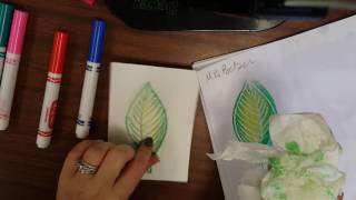 Relief Printmaking with fall leaves how to print [upl. by Adnawuj]