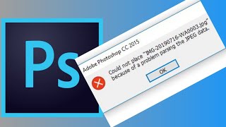 Solution Adobe Photoshop Cant Place An Image PNGJPG File [upl. by Aioj]