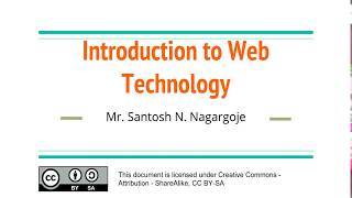 WT Lecture No 1 Introduction to Web Technology SPPU [upl. by Llerdnek]