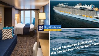 Royal Caribbean Spectrum of the Seas Ocean View Balcony Stateroom Tour [upl. by Nilak]