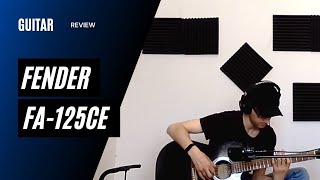 Fender FA125CE Black  Entry Level Acoustic Guitar Review [upl. by Lorant]