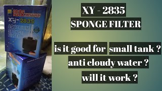 Xinyou xy  2835 aquarium sponge filter  testing [upl. by Curren]