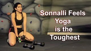 Sonnallis HOT Workout  I Feel Yoga Is The Toughest [upl. by Flannery126]