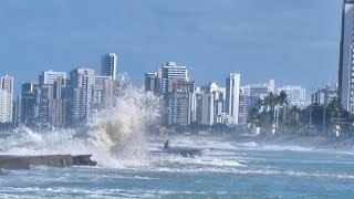 FÚRIA DO MAR EM RECIFE ALTAS ONDAS 8 JUNHO 2024 [upl. by Adaval]