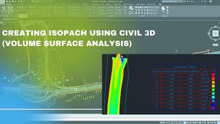 Create ISOPACH using Civil 3D [upl. by Eimar]