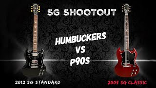 Gibson SG Shootout  Humbuckers vs P90s [upl. by Naahsar]