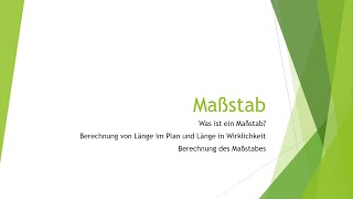 Mathe Maßstab einfach und kurz erklärt [upl. by Anib369]