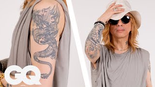 清春が体に刻んだタトゥーを紹介  Tattoo Tour  GQ JAPAN [upl. by Ydissak]