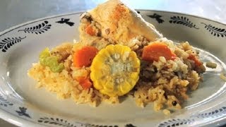 Mexican Chicken amp Rice Recipe  Texas Flavors [upl. by Garrek]