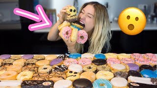 Alle DonutSorten GLEICHZEITIG probieren 😵 52 Donuts  BibisBeautyPalace [upl. by Schapira]