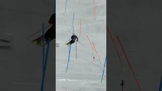 Dave Ryding slalom training in SaasFee August 2021 [upl. by Yenoh]