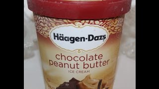 HaagenDazs Chocolate Peanut Butter Ice Cream Review [upl. by Kolb669]