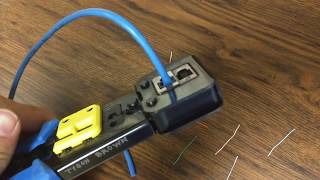 Crimping RJ45 Male Connectors with the EZRJ PROHD Tool [upl. by Ario]