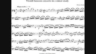 Vivaldi bassoon concerto in e minor study [upl. by Ujawernalo]