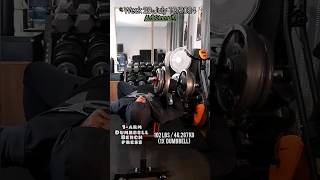 102LB 46264KG Dumbbell Bench Press for 3 Reps 1 ARM [upl. by Nazay]