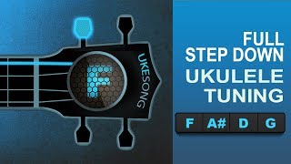 Online Ukulele Tuner  Full Step Down UKULELE TUNING [upl. by Itram321]