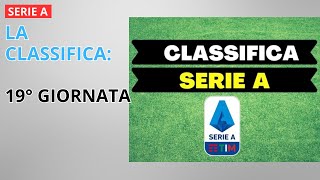 SERIE A  La classifica della 19° giornata [upl. by Danuloff]