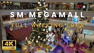 SM Megamall Ortigas Center Mandaluyong Philippines  Full Walking Tour 4k [upl. by Yrelbmik157]