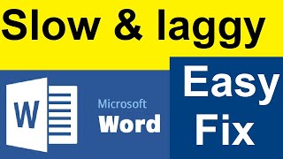 Microsoft word lagging windows 10Fix all problems [upl. by Aikkin102]