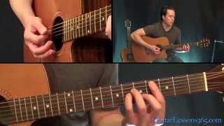 The Beatles  While My Guitar Gently Weeps Guitar Lesson All Rhythm Parts  Acoustic [upl. by Hubey]