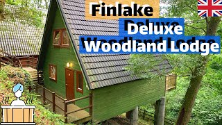 Finlake Holiday Park  Devon 🏴󠁧󠁢󠁥󠁮󠁧󠁿 England Deluxe Woodland Lodge UK Staycation [upl. by Latrena222]