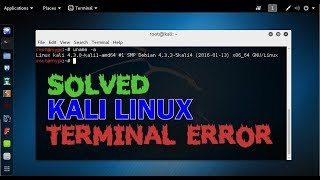 How to fixsolve terminal error in Kali Linux Solved [upl. by Ellenaj]