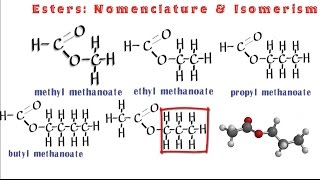 Esters 1 Nomenclature and Isomerism [upl. by Leuqim99]