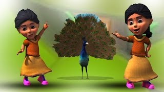 Nach Re Mor Pankh Faila Ke  नाच रे मोर  3D Rhymes In Hindi  Kids Tv India  Hindi Nursery Rhymes [upl. by Howlyn]