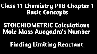 Class 11 Chemistry PTB Chapter 1 Basic Concepts Stoichiometric Problems [upl. by Theodoric860]