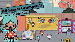 Toca Life World  How to get ALL the Secret Crumpets for FREE [upl. by Bounds]